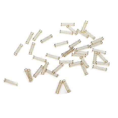 110-Pack 24k Gold-Plated Steel Custom Cherry MX Springs for Cherry Gateron MX switches Replacement (35g)