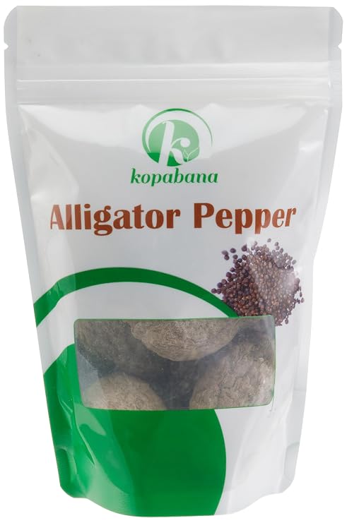 KOPABANA Jumbo Organic Alligator pepper Mbongo spice | Spice | Ataare | Guinea Pepper | Grains of Paradise | Lizard Pepper (4 Pods)