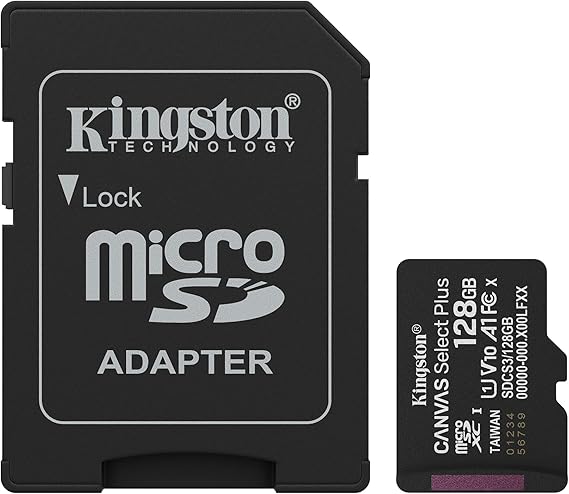 Kingston 128GB Canvas Select Plus microSD Card | Up to 150MB/s | Class 10, UHS-I, U1, V10, A1 | SDCS3/128GB