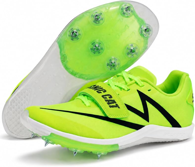 Track Spikes for Men and Women, Full-Length Carbon Plate Track and Field Spikes with Air Cushion, Running Spikes for Sprinting, Long Jump, Triple Jump and Track Training