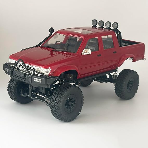 HLSFWDRIVE RC Rock Crawler 4x4 WPL C64-1 Remote Control Truck Off Road | 1/16 Scale RC Crawler RTR All Terrain 260 Motor 2.4GHz Full Proportional Upgraded Chassis Hobby Car for Adult