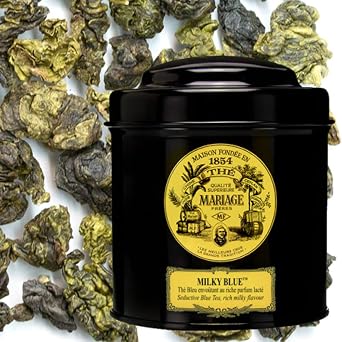 Mariage Freres. Milky Blue Tea 100g Loose Tea in a Tin Caddy 1 Pack