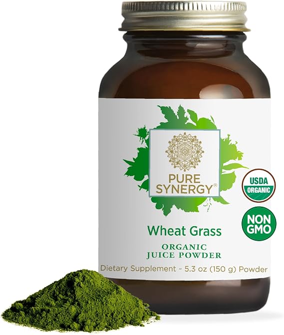 PURE SYNERGY Organic Wheat Grass Juice Powder (5.3 oz)