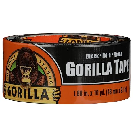 Gorilla Gorilla Tape, 3" Core, 1.88" x 10 yds, Black