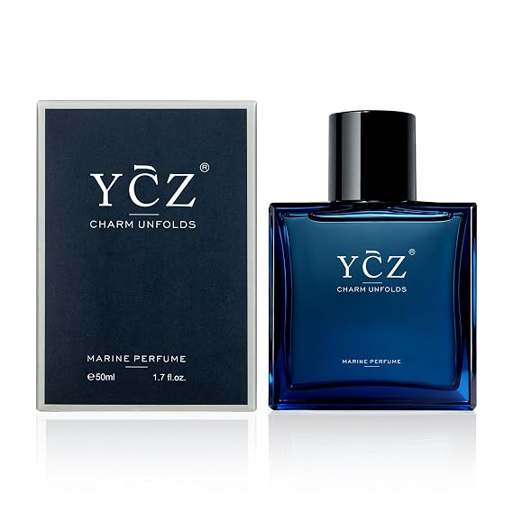Ycz Midnight Marine Cologne for Men, Marine Woody Eau de Parfum, 1.7 Fl Oz | Long-Lasting Cologne, Woody Fragrance, Grapefruit, Ginger, Cedar, Daily Wear, Date Night, Gifts