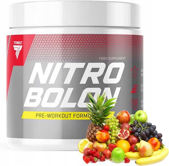 Trec Nutrition Nitrobolon - Advanced Pre-Workout Formula with Creatine Stack, Performance Enhancer, Boosts High Intensity Workouts & Rapid Absorption (300g, Tropical)