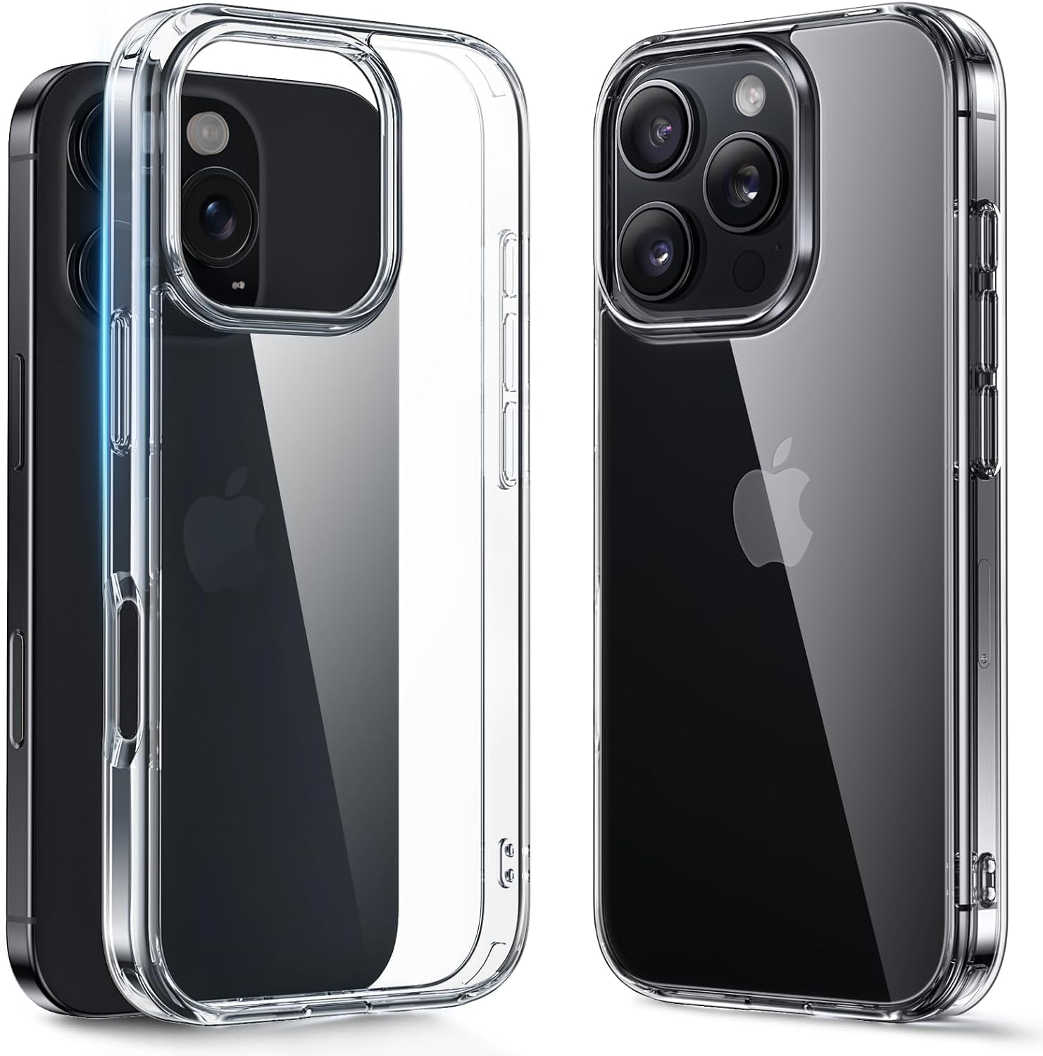[SARARMAZ] Crystal Clear Mika Shock Absorbing Transparent Case compatible with iPhone 13 Pro (Transparent Mika Sararmaz, iPhone 13 Pro)