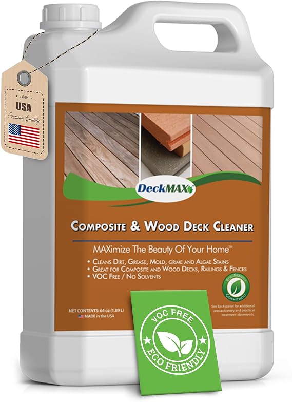 DeckMAX Concentrated Composite & Wood Deck Cleaner - Nations Leading Wood & Composite Deck Cleaner Recommended by Manufacturers, Distributors & Contractors