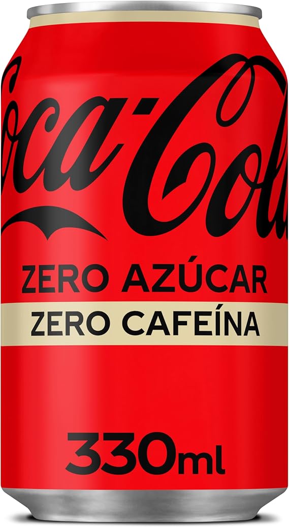 Coca Cola Zero Zero Caffeine-Free Soft Drink Without Sugar, 33 Cl