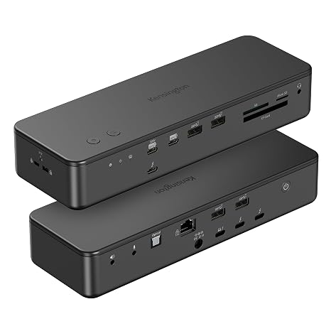 Kensington EQ Pro ThunderboltTM 5 Dock Designed for MacBook, Optimized for M-Series Pro/Max Models, 140W PD, 80Gbps Data Transfer, Built-in and Lockable PCle M.2 SSD Slot for Quick Storage K33612NA