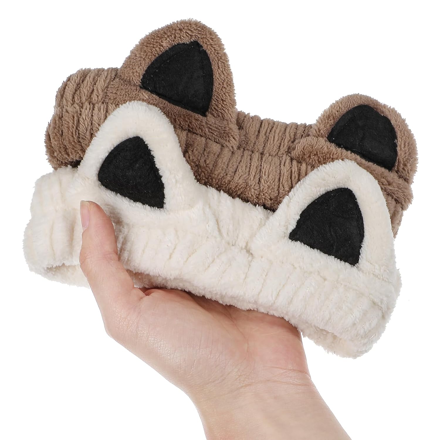 Cat Ears Headbands 2Pcs Cute Cat Headband for Women Washing Face Skincare Makeup Elastic Hair Accessories