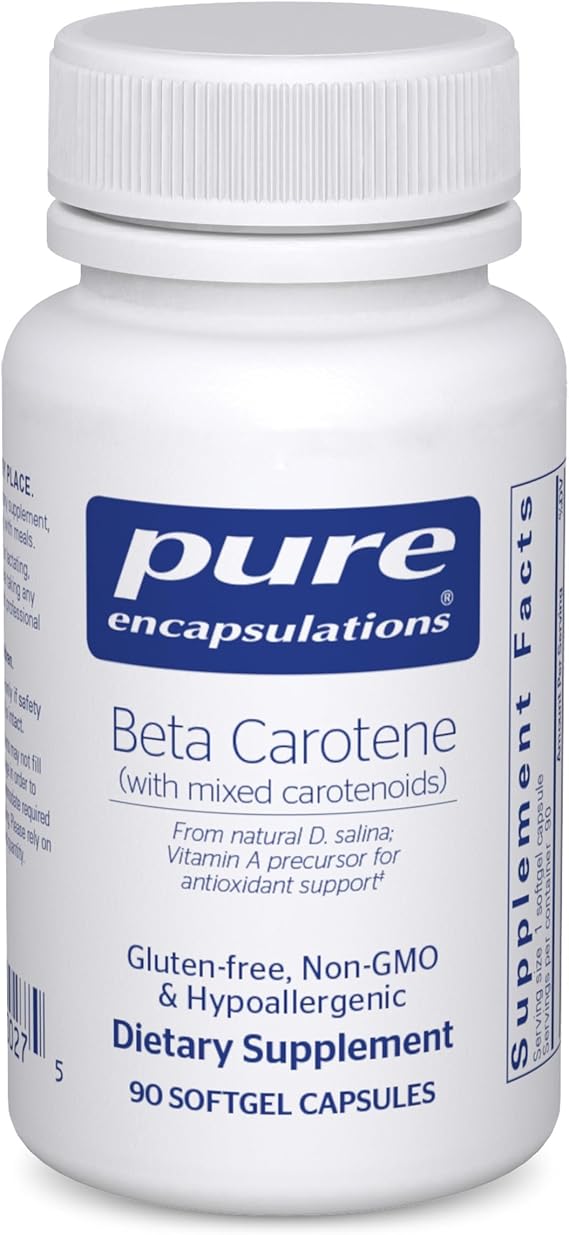 Pure Encapsulations Beta Carotene, 90 Softgel Capsules