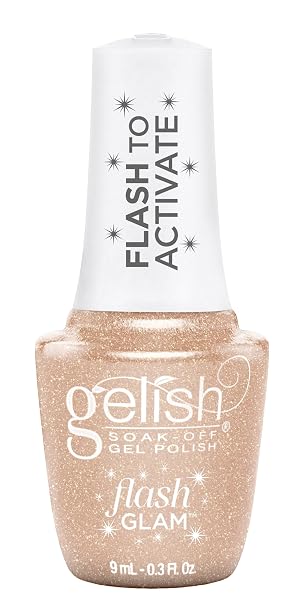 Gelish Mini Flash Glam Gel Polish Reflective Flash Glam, Multi-Dimensional Iridescent Shimmer, Soak-Off, Vegan & Cruelty-Free.