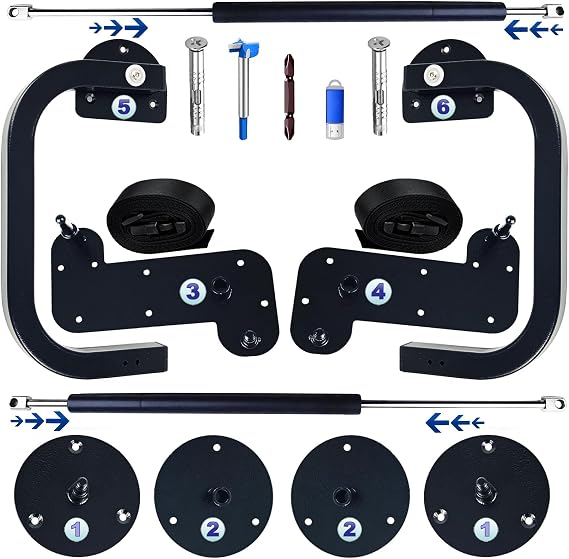 Create A Luxurious Bed Murphy Bed Hardware Kit, Hover in Mid Air Hydraulic Rod Gas Spring System (Horizontal, King/California King)