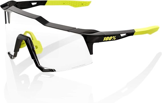 100% Speedcraft Cycling Sunglasses - Gloss Black, Photochromic Lens