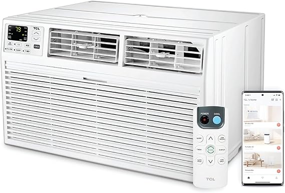 TCL 8,000 BTU Smart Through-the-Wall Air Conditioner with Heater,115V WiFi