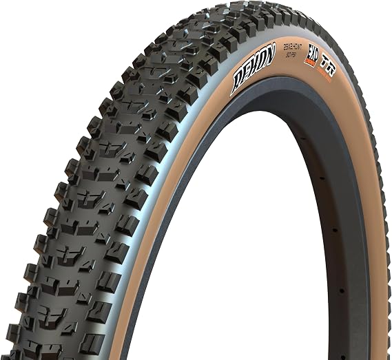 Maxxis Rekon | Dual Compound - EXO | Tan Sidewall Tubeless Trail Tire | Optimized for Dry, Hard Trails, EXO Protection, Tubeless Ready