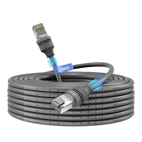 Starlink Cable 100FT, CMX CMR Rated, Waterproof, UV Resistant for Starlink Standard 4/ 4X/ Gen3/ V4/ V5