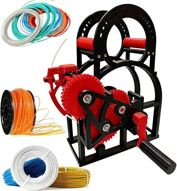 Manual Filament Spooler for 3D Printer, Industrial Respooler Without Tangling, Universal Wire and Welding Thread Winder for 20cm Spools, for 3D Printing Enthusiasts and Textile Artists