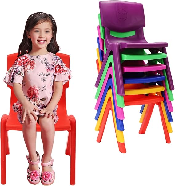 Kids Plastic Chair Set,Preschool Chairs for Toddlers Kids,6 Pcs Stackable School Chairs,Plastic Classroom Chair for Classroom Office Home Playroom Daycare