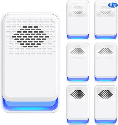 2026 Upgraded Mouse Repellent Ultrasonic Plug-in, Pest Repeller Indoor Control for Rodent, Mouse, Mice, Bat, Roach, Spider, 3-in-1 Electronic Repellent Devices for House, Kitchen, Garage, Attic, 6Pack