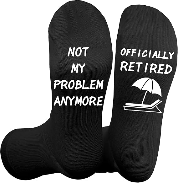 Retirement Gifts for Men,Retirement Gifts for Women,Retired Gift Ideas,Retired Gift for Women,Funny Socks,Mens Socks Funny