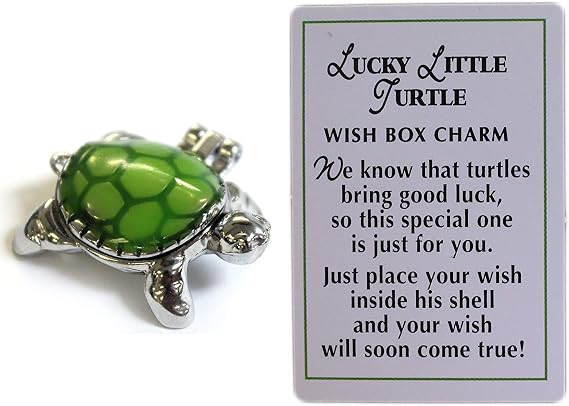 Ganz Lucky Little Turtle Wish Box Charm With Story Card!