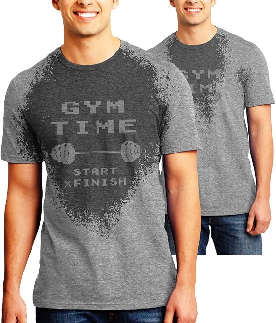 LeRage Shirts Sweat Activated T Shirt for Workout with Hidden Inspirational Message for Sweating Plus -Large Grey