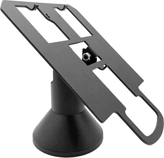 Verifone Mx915 / Mx925 5" Low Profile Swivel and Tilt Terminal Stand, Screw-in and Adhesive, Black