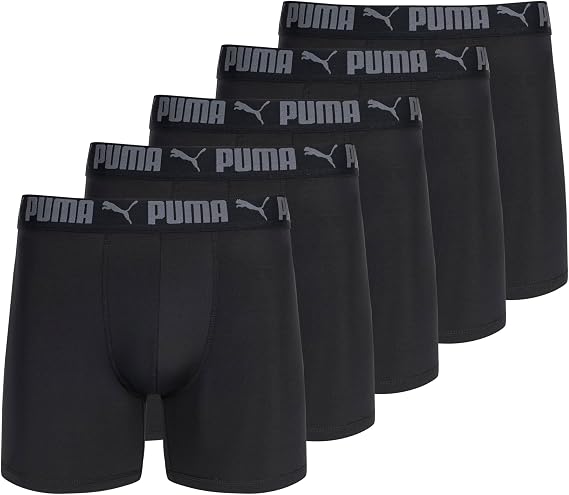 PUMA Men's 5 Pack Performance Boxer Briefs