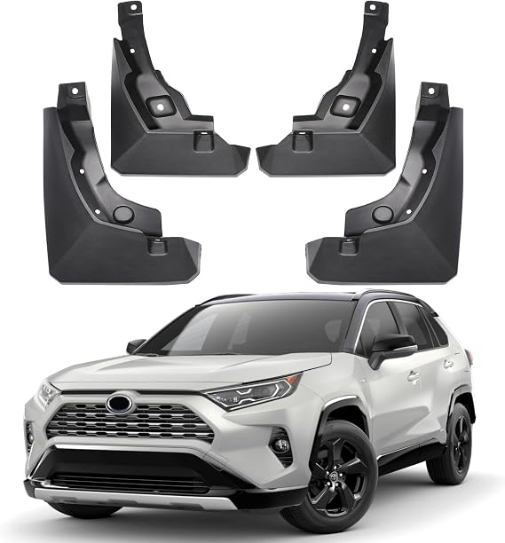 Mud Flaps Fit for Toyota RAV4 RAV 4 Hybrid 2019-2025, OEM Style No Drilling Mud Guards Mudguard Mudflap Rear Tire Splash Compatible with 2021 2022 2023 2024 Toyota RAV4 Hybrid Accessories