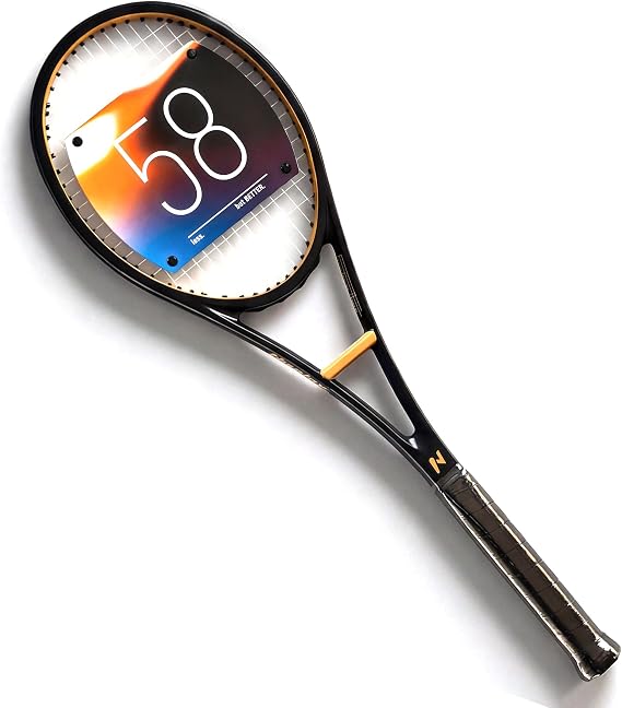 58 sq in Sweet Spot Trainer Tennis Racket, Precision Contact Training Racquet for Cleaner Hits, Timing and Control, Ball Machine and Repetition Practice, Match-Transfer Training Racket