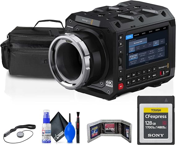 Blackmagic Design Pyxis 6K Full-Frame Cinema Box Camera (Canon EF) (CINECAMCPYXD60LFEF) + 128GB CFexpress Type B Card + Case + Cleaning Kit + Card Wallet + Lens Cap