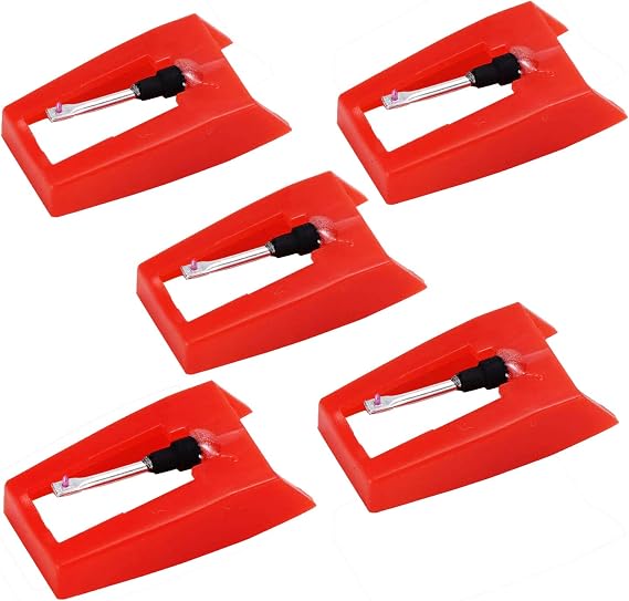 Record Player Needles Replacement, 5 Pack Turntable Record Player Needle for Crosley Victrola Jenson Sylvania Vinyl LP Phonograph Record Players