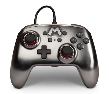 PowerA Enhanced Wired Controller for Nintendo Switch - Mario Silver