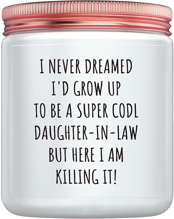 Funny Daughter in Law Gifts from Mother-in-Law, Adult DIL Wife Birthday Mothers Day Christmas Wedding Presents
