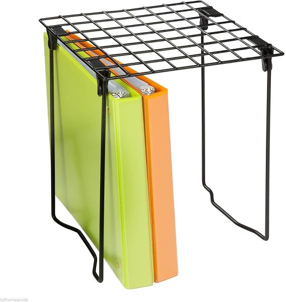 Honey-Can-Do SHF-03494 Collapsible Locker Shelf, Black, 10 lbs