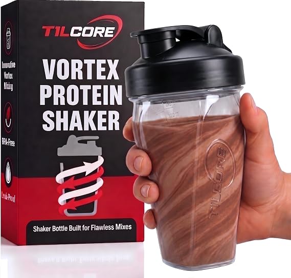 Vortex Protein Shaker Bottle 24 oz/700ml - Premium BPA-Free Pre-Workout Shaker Cup for Protein Shakes & Smoothies, Leak-Proof & Durable Bottle-Shakers for Active Lifestyles