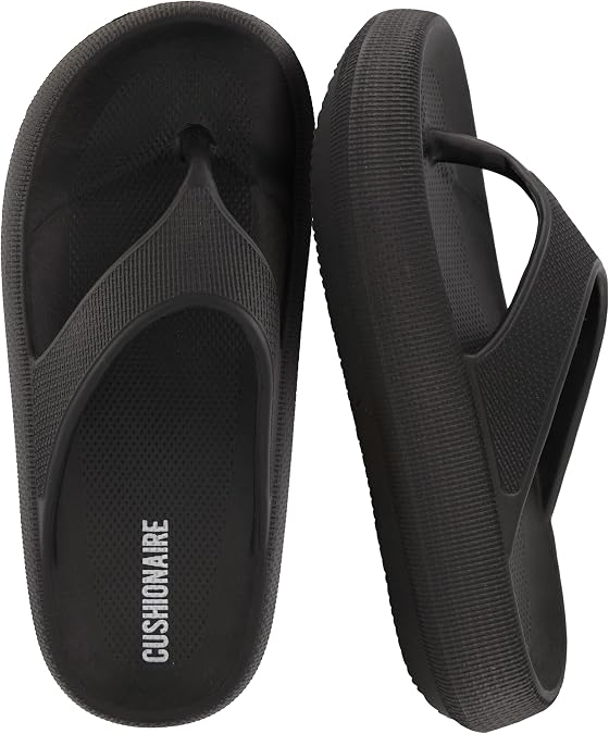 CUSHIONAIRE Women's Fling recovery cloud pool slides sandal with +Comfort