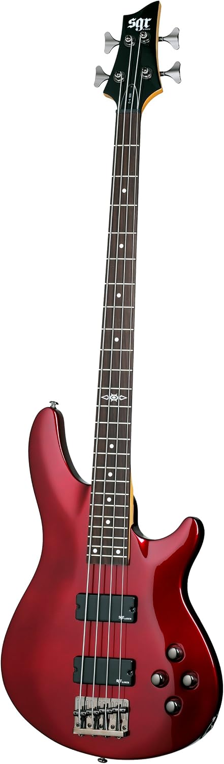 Schecter C-4 SGR Bass Guitar Metallic Red
