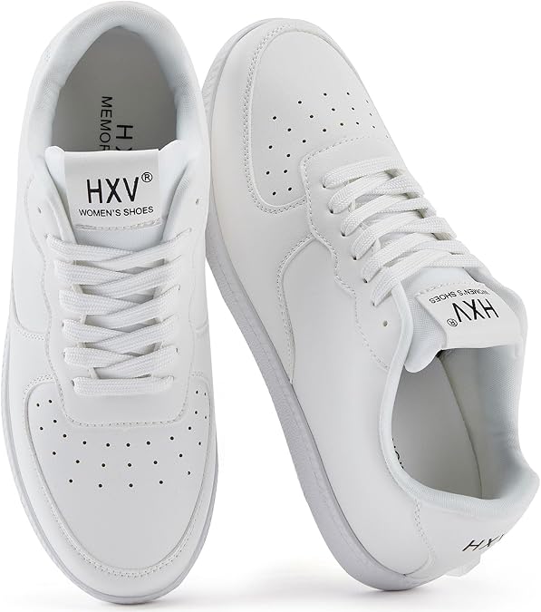 Sneakers for Women Women's Classic Tennis Sneakers Fashion Casual Lace-Up Shoes Ladies Flats Round Toe Low Top Comfortable Dress Work Walking Trendy Zero Drop Shoes