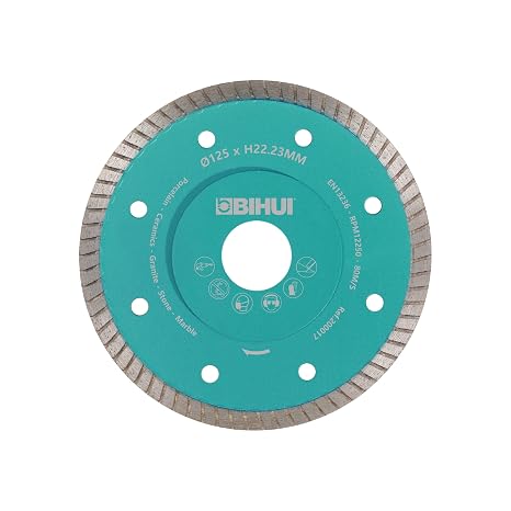 Super Thin Turbo Diamond Cutting Blade, 5-Inch - BIHUI