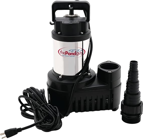 The Pond Guy RapidFlo Submersible Outdoor Water Pump, 3000 GPH