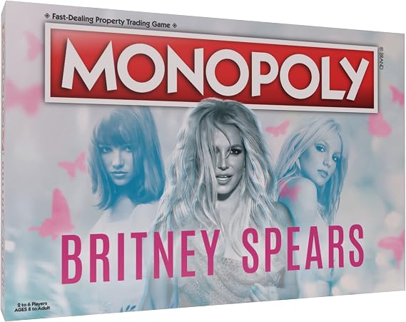 Monopoly: Britney Spears Board Game, Collectors Edition Celebrating Music Pop Icon, Officially Licensed Britney Spears Merchandise