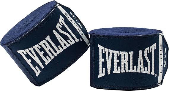 Everlast Elite 180-inch Boxing Hand Wraps Gloves | Handwraps | Blue | Comfortable Wrist Support