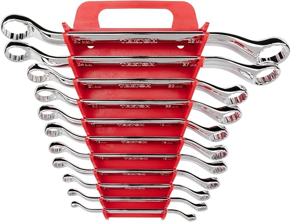 TEKTON 45-Degree Offset Box End Wrench Set, 11-Piece | WBE24411