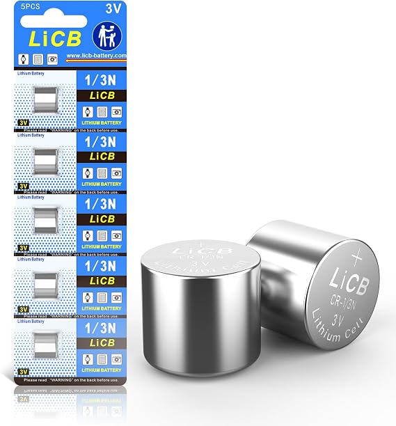 LiCB CR1/3N Battery 3V Lithium 1/3N Batteries (5 - Pack)