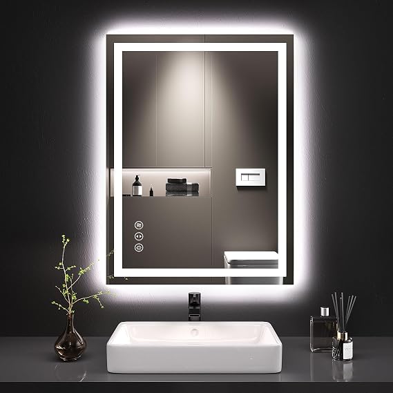 LOAAO 24"X32" LED Bathroom Mirror with Lights, UL Listed
