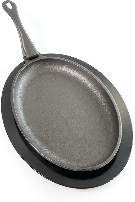 Napoleon Cast Iron Skillet - Pre-Seasoned, Use On Side Burner or Grill Grates, Removable Handle