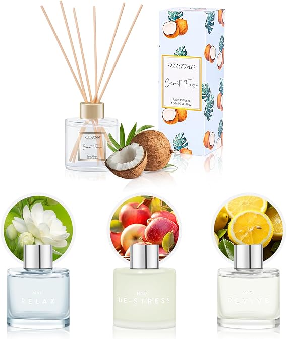 100ml Coconut Scent Diffuser and 3 Pack Reed Diffusers